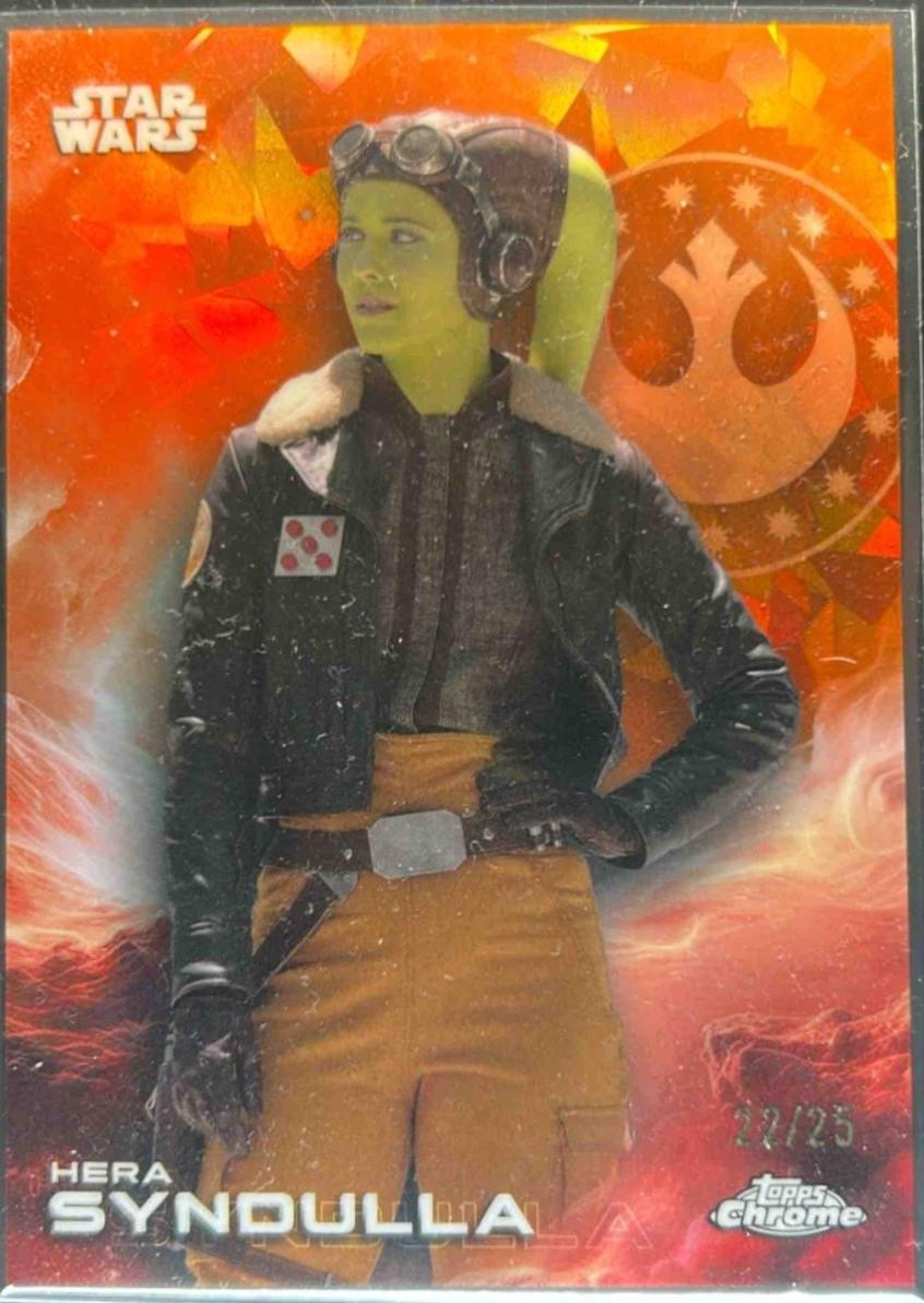 2025 Topps Chrome Hera Syndulla [Orange Sapphire] #59 card