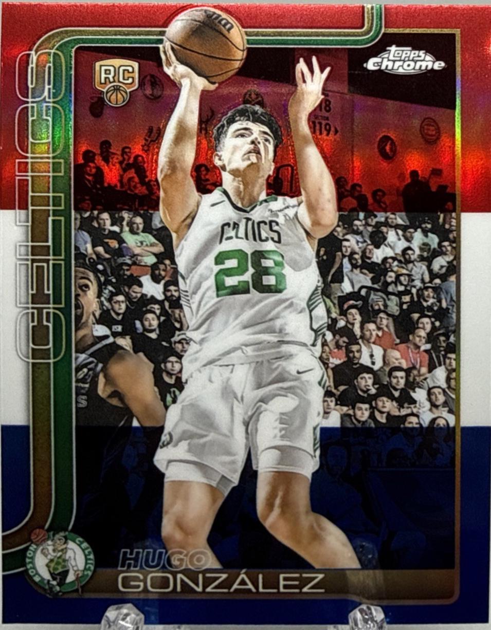 2025 Topps Chrome Hugo González [Red White Blue Refractor] #278 card