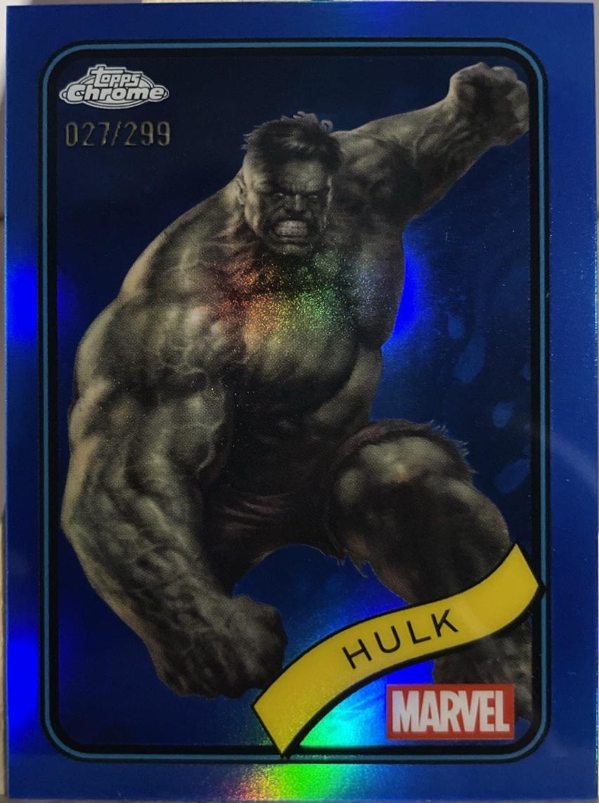 2025 Topps Chrome Hulk [Blue] #128 card