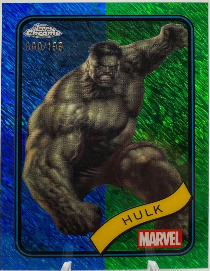 2025 Topps Chrome Hulk [Blue Green Shimmer] #128 card