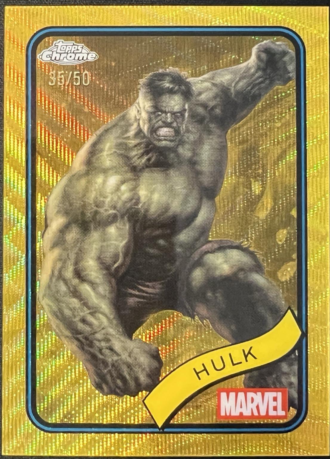 2025 Topps Chrome Hulk [Gold Wave] #128 card