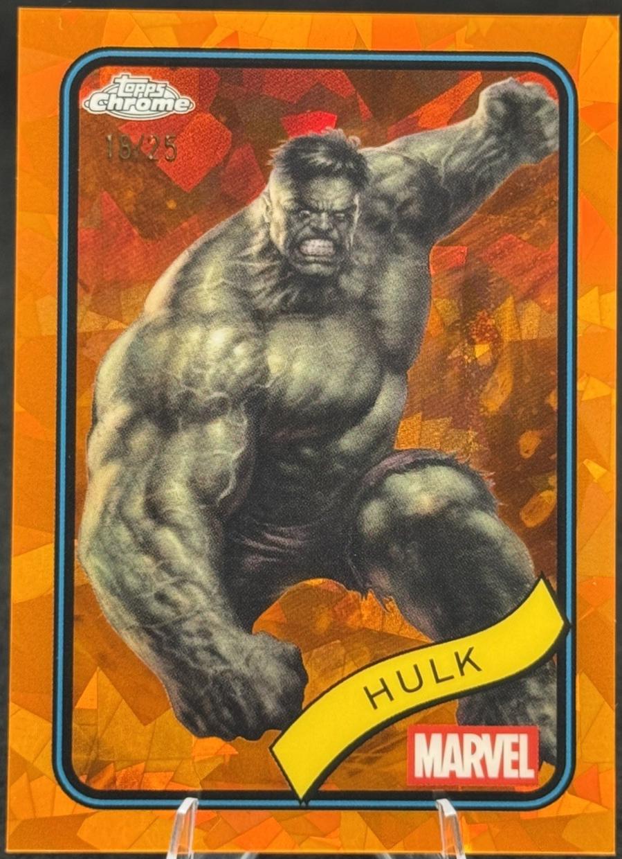 2025 Topps Chrome Hulk [Orange Sapphire] #128 card