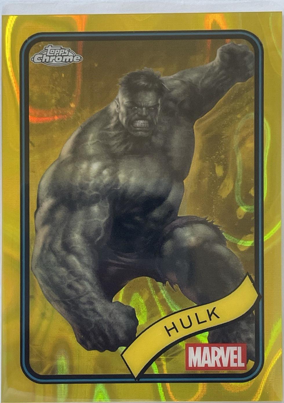 2025 Topps Chrome Hulk [Yellow Lava] #128 card