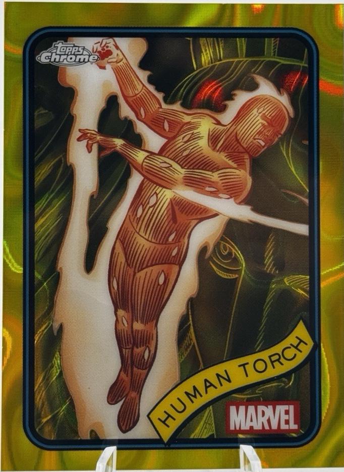 2025 Topps Chrome Human Torch [Yellow Lava] #40 card