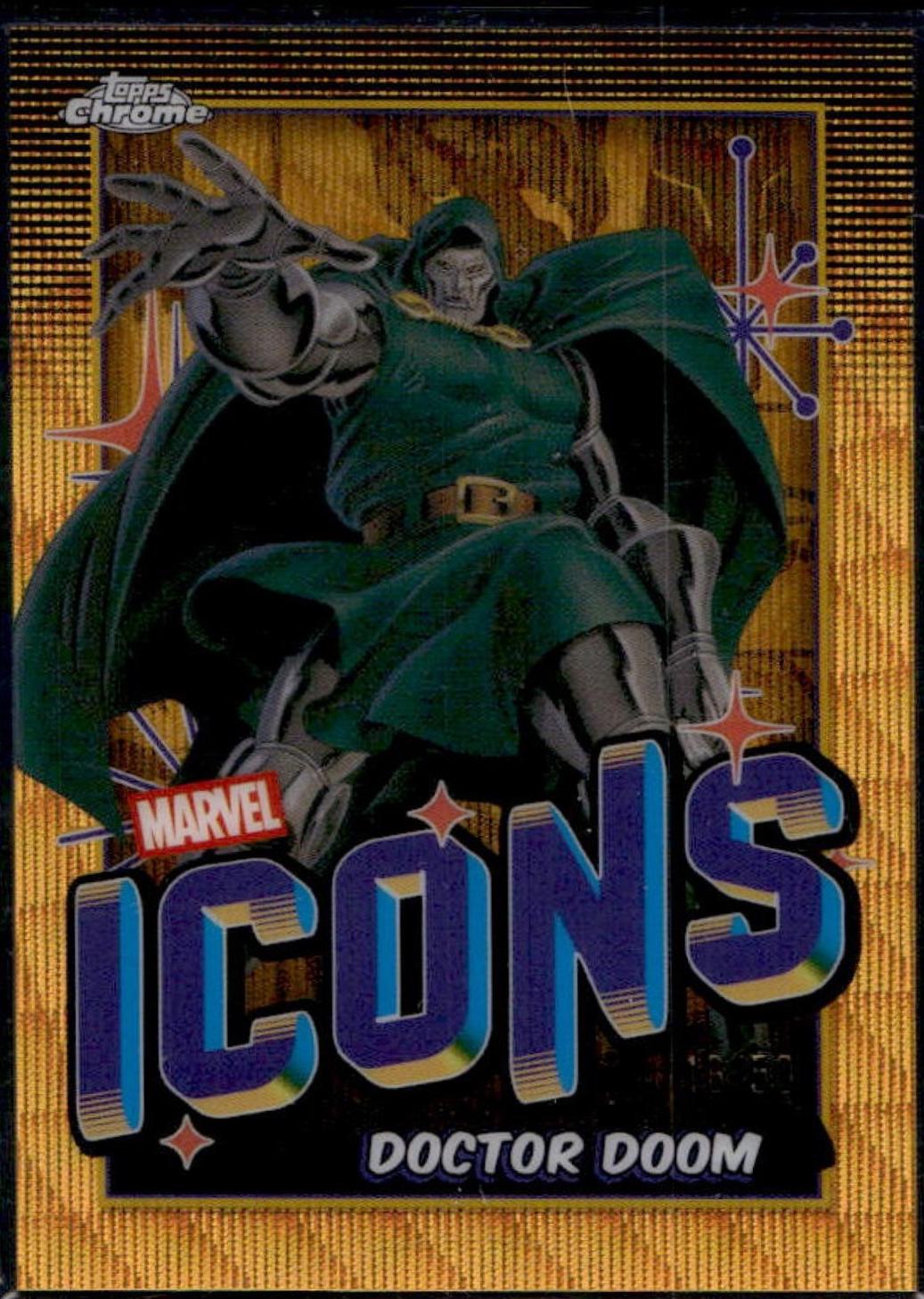 2025 Topps Chrome Icons Doctor Doom [Gold Wave Refractor] #MI-1 card