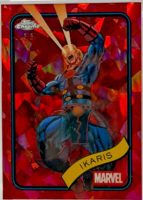 2025 Topps Chrome Ikaris [Red Sapphire] #76 card