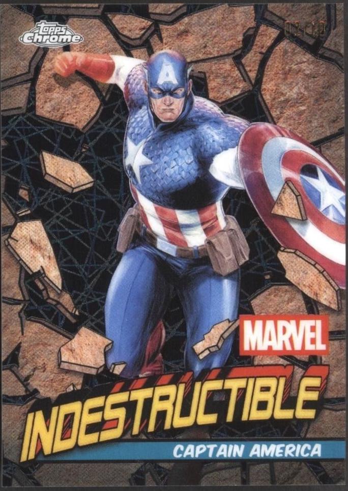 2025 Topps Chrome Indestructible Captain America #I-3 card