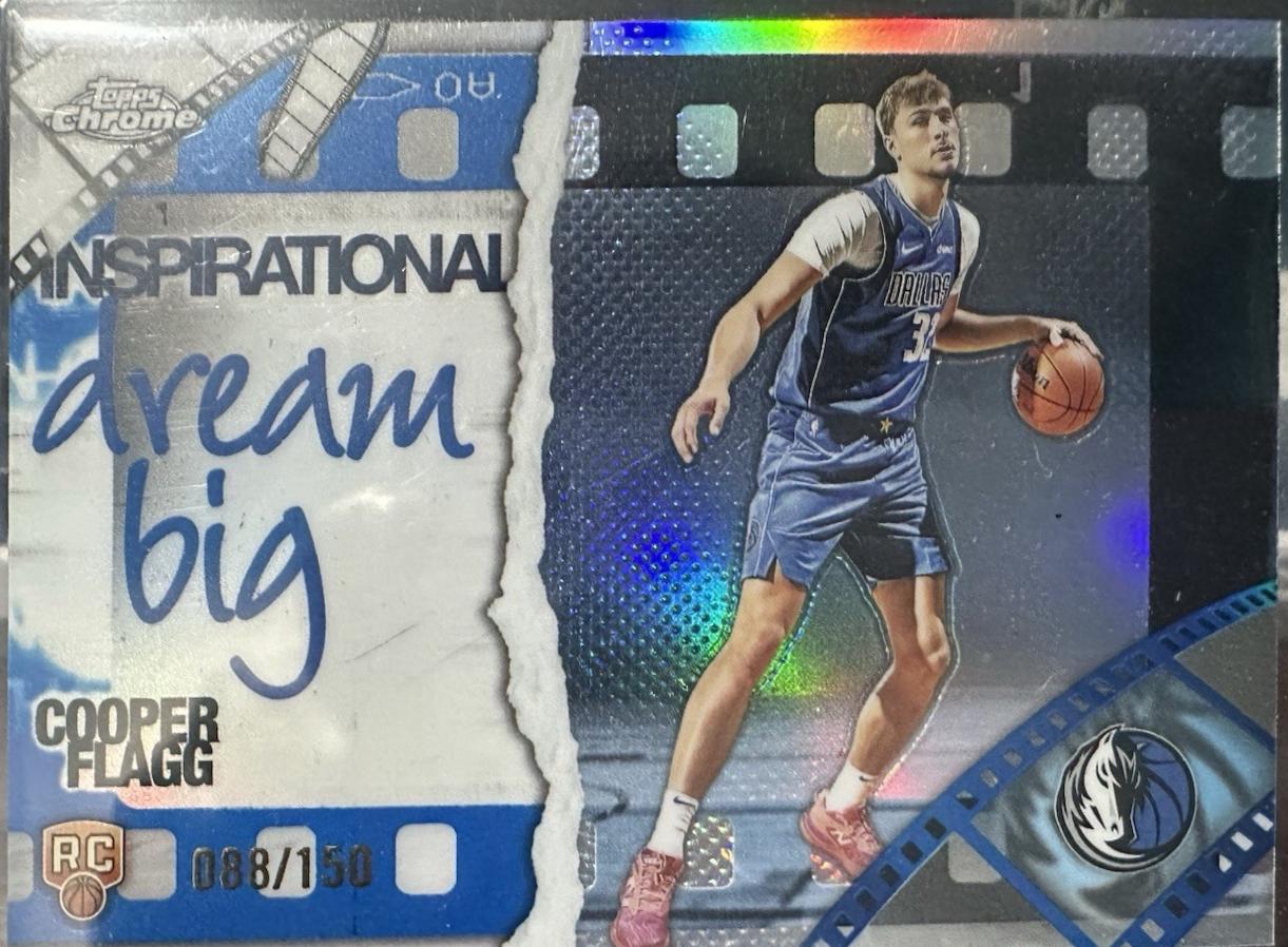 2025 Topps Chrome Inspirational Cooper Flagg [Blue Refractor] #IP-18 card