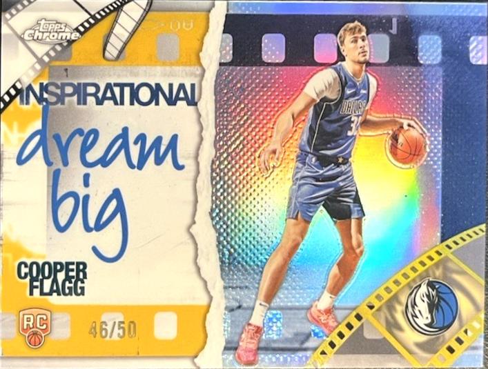 2025 Topps Chrome Inspirational Cooper Flagg [Gold Refractor] #IP-18 card