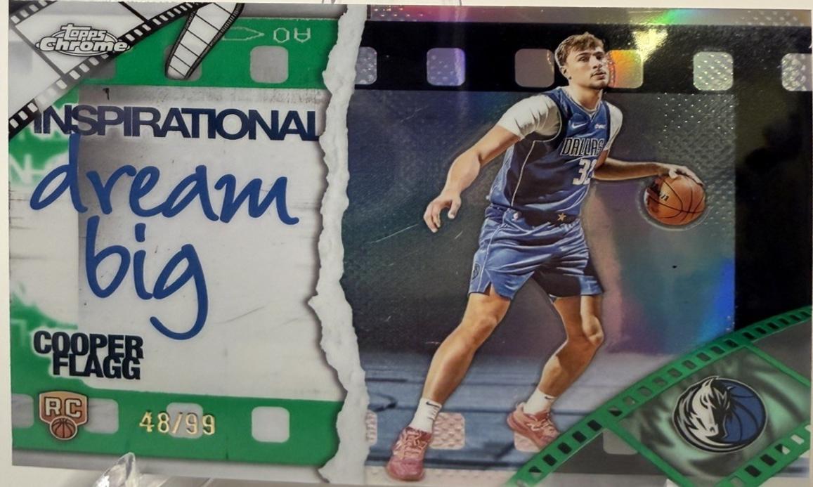 2025 Topps Chrome Inspirational Cooper Flagg [Green Refractor] #IP-18 card