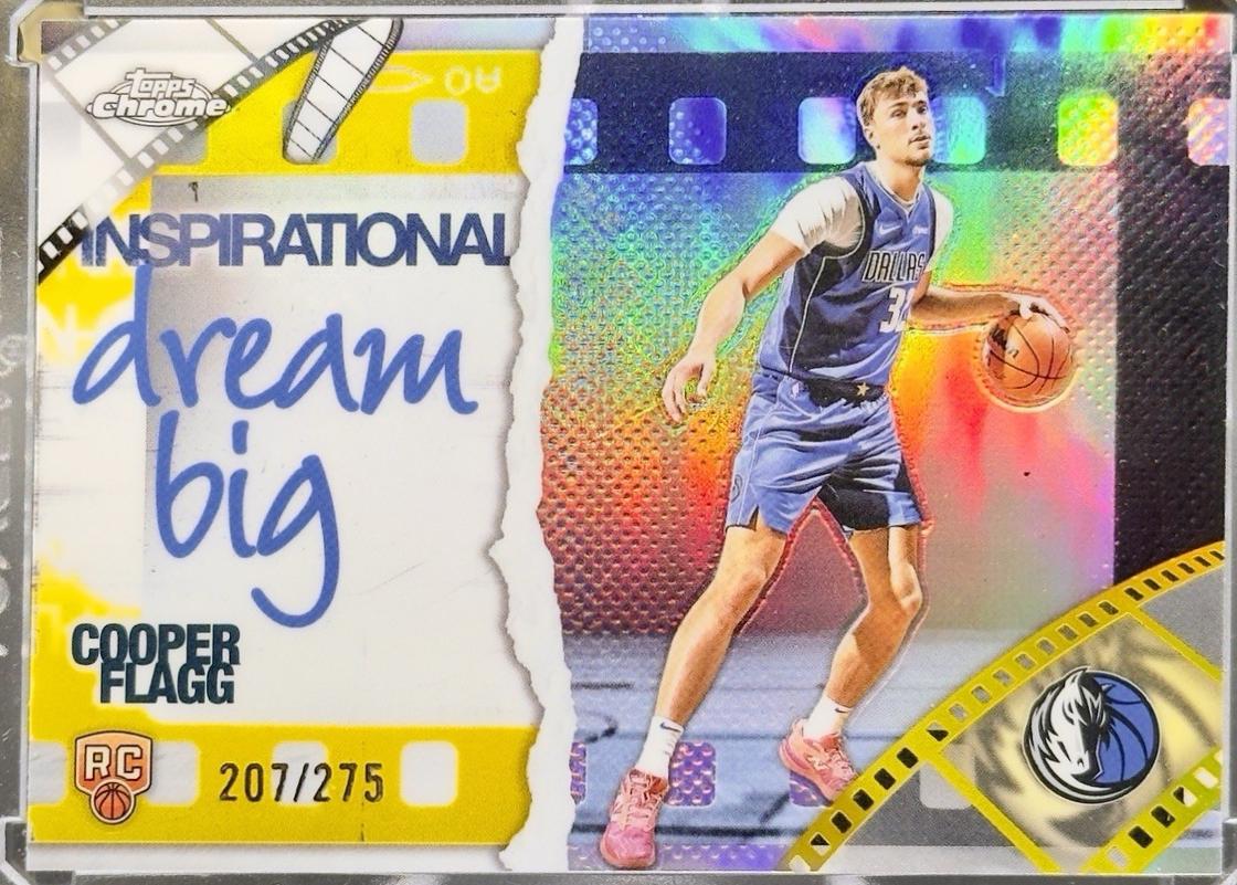 2025 Topps Chrome Inspirational Cooper Flagg [Yellow Refractor] #IP-18 card