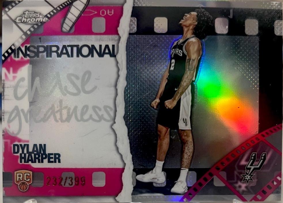 2025 Topps Chrome Inspirational Dylan Harper [Magenta Refractor] #IP-19 card