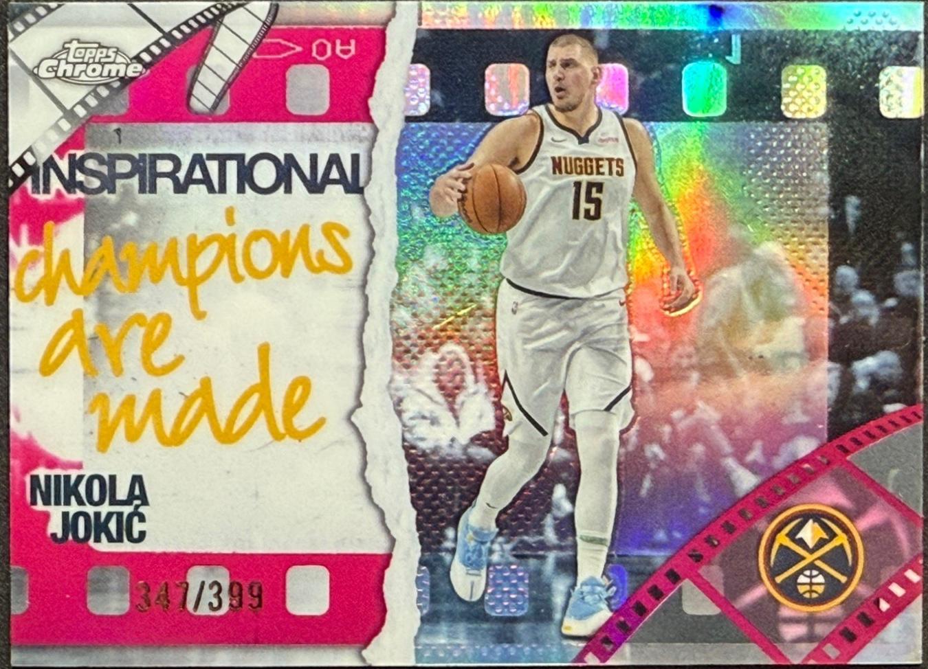 2025 Topps Chrome Inspirational Nikola Jokic [Magenta Refractor] #IP-8 card