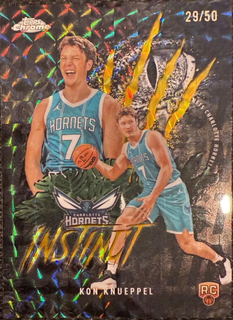 2025 Topps Chrome Instinct Kon Knueppel [Refractor Gold] #INS-14 card