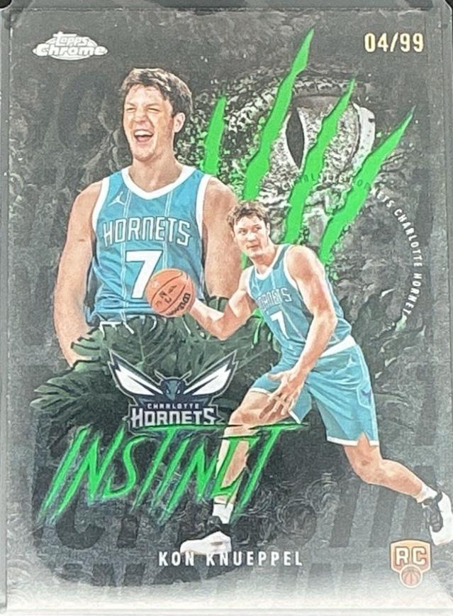 2025 Topps Chrome Instinct Kon Knueppel [Refractor Green] #INS-14 card
