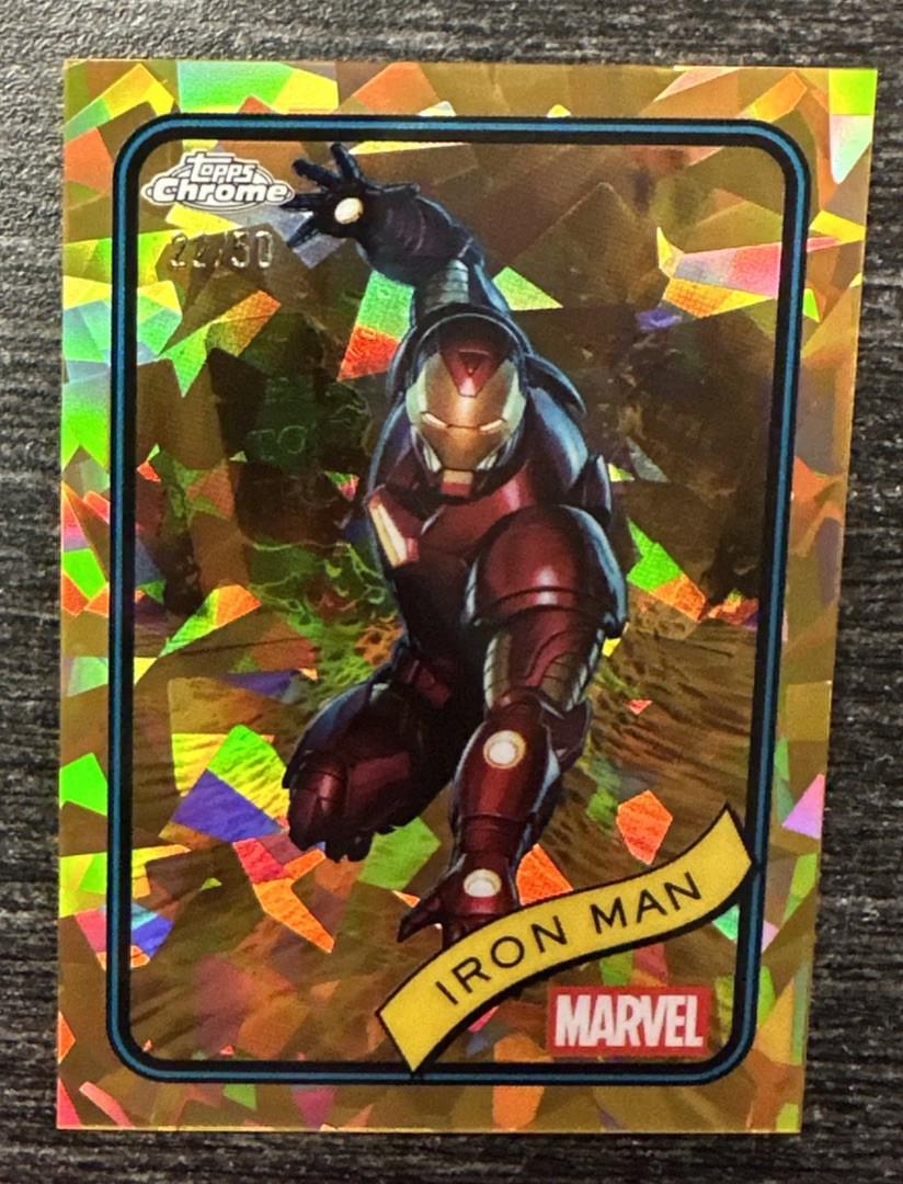 2025 Topps Chrome Iron Man [Gold Sapphire] #1 card