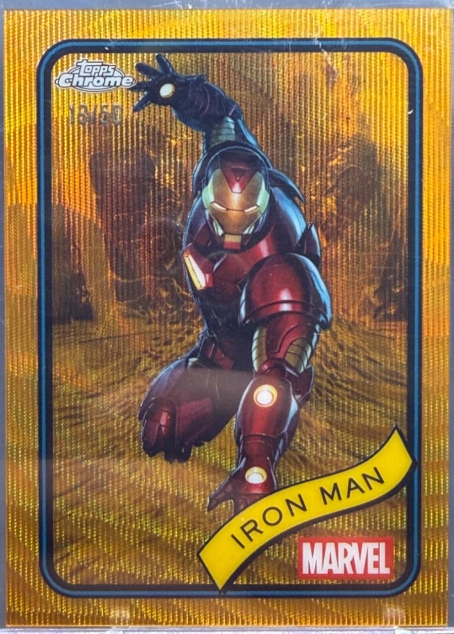 2025 Topps Chrome Iron Man [Gold Wave] #1 card
