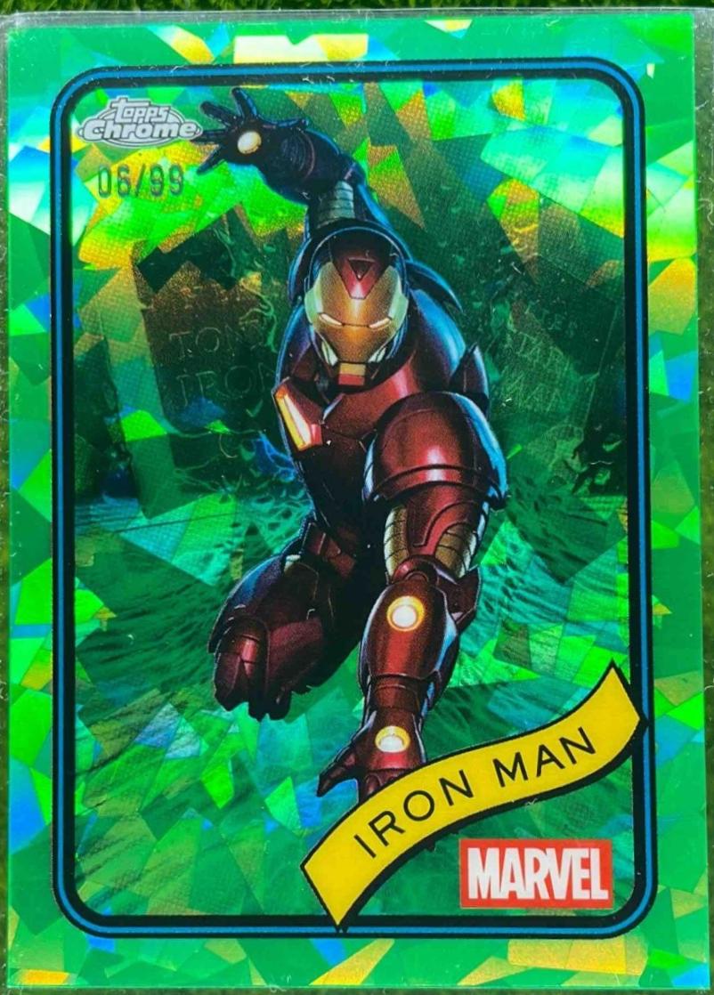 2025 Topps Chrome Iron Man [Green Sapphire] #1 card