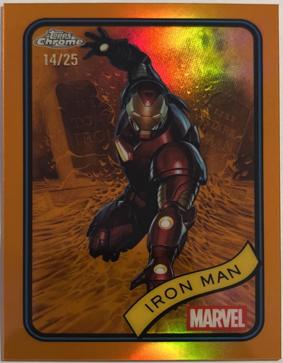 2025 Topps Chrome Iron Man [Orange] #1 card