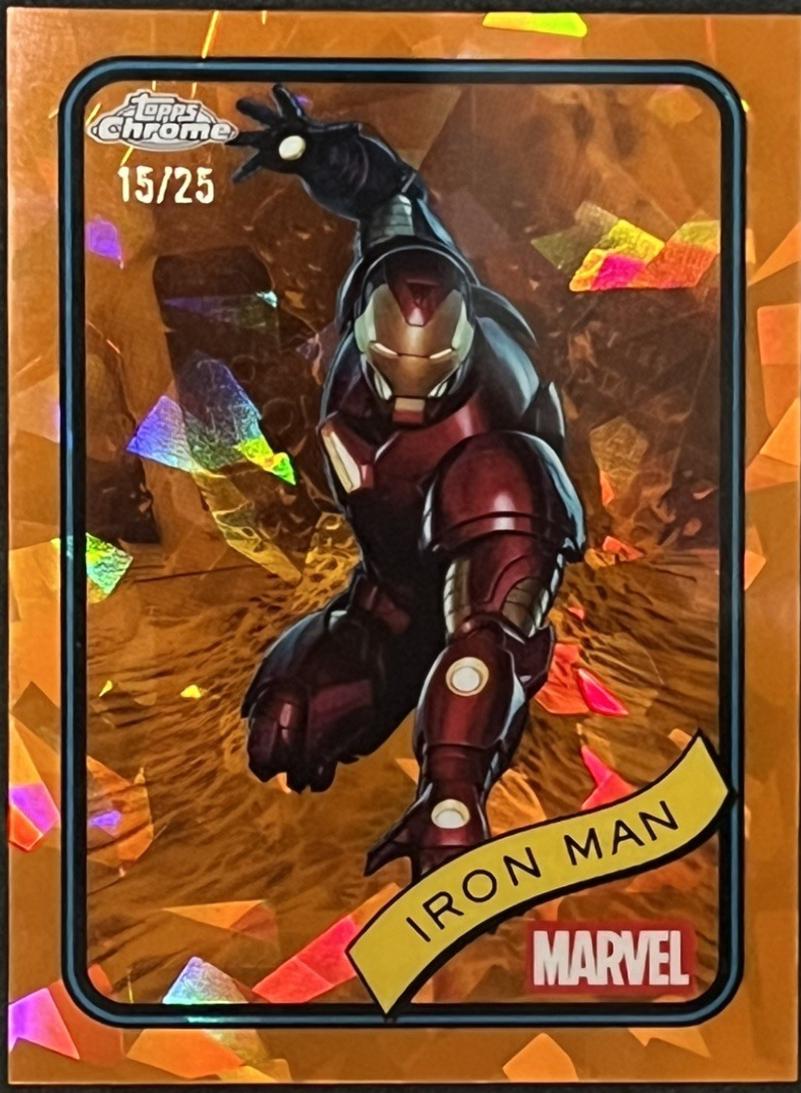 2025 Topps Chrome Iron Man [Orange Sapphire] #1 card