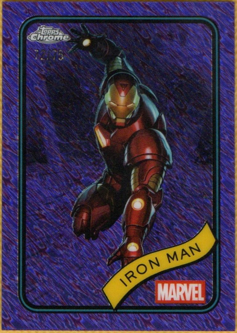 2025 Topps Chrome Iron Man [Purple Shimmer] #1 card