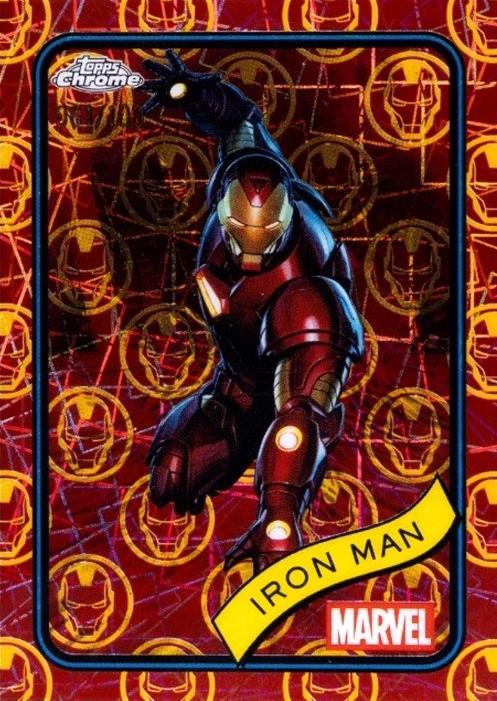 2025 Topps Chrome Iron Man [Red Gold Lazer] #1 card