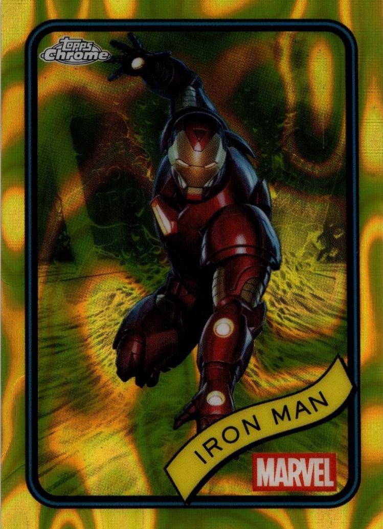 2025 Topps Chrome Iron Man [Yellow Lava] #1 card
