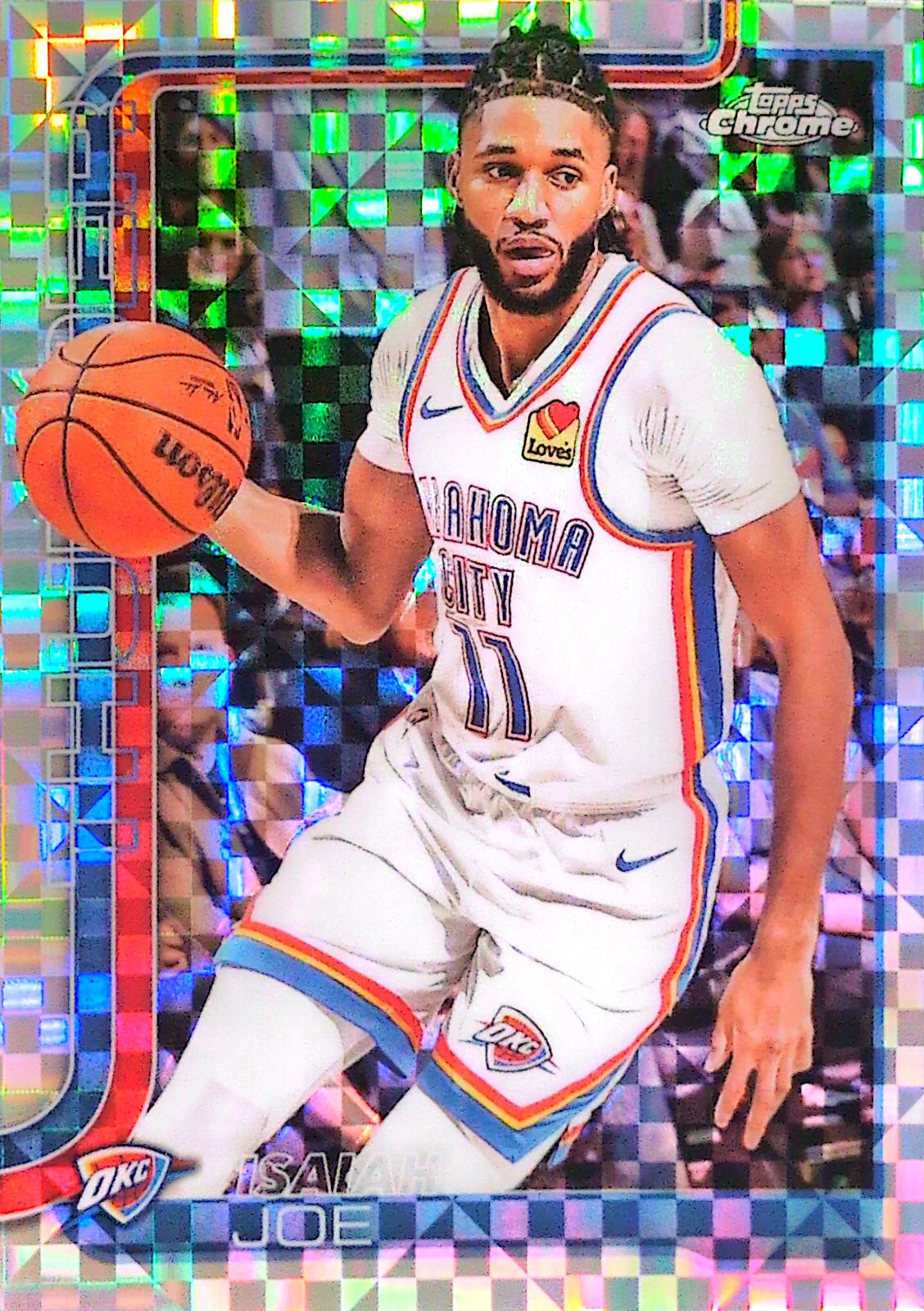 2025 Topps Chrome Isaiah Joe [X-Fractor] #121 card
