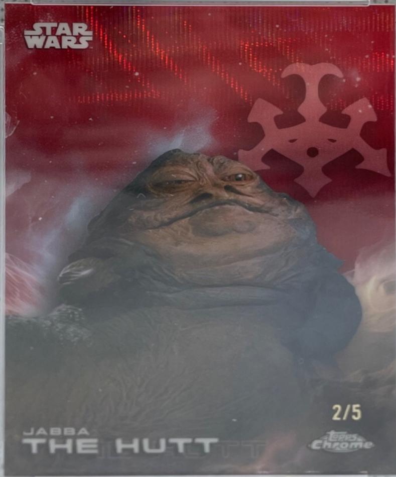 2025 Topps Chrome Jabba The Hutt [Red Wave] #62 card