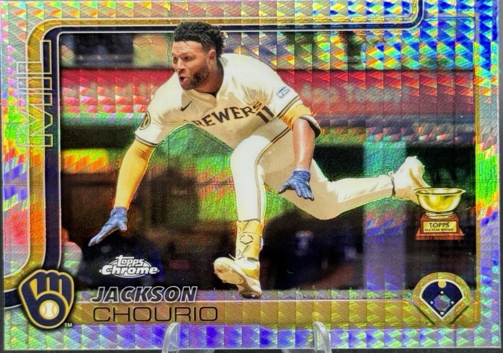 2025 Topps Chrome Jackson Chourio [Prism] #262 card