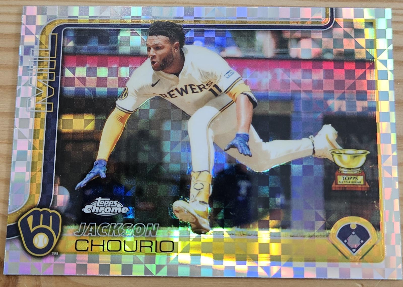 2025 Topps Chrome Jackson Chourio [X-Fractor] #262 card