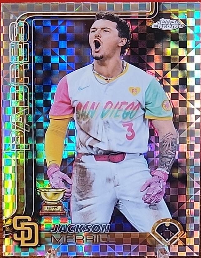 2025 Topps Chrome Jackson Merrill [X-Fractor] #61 card