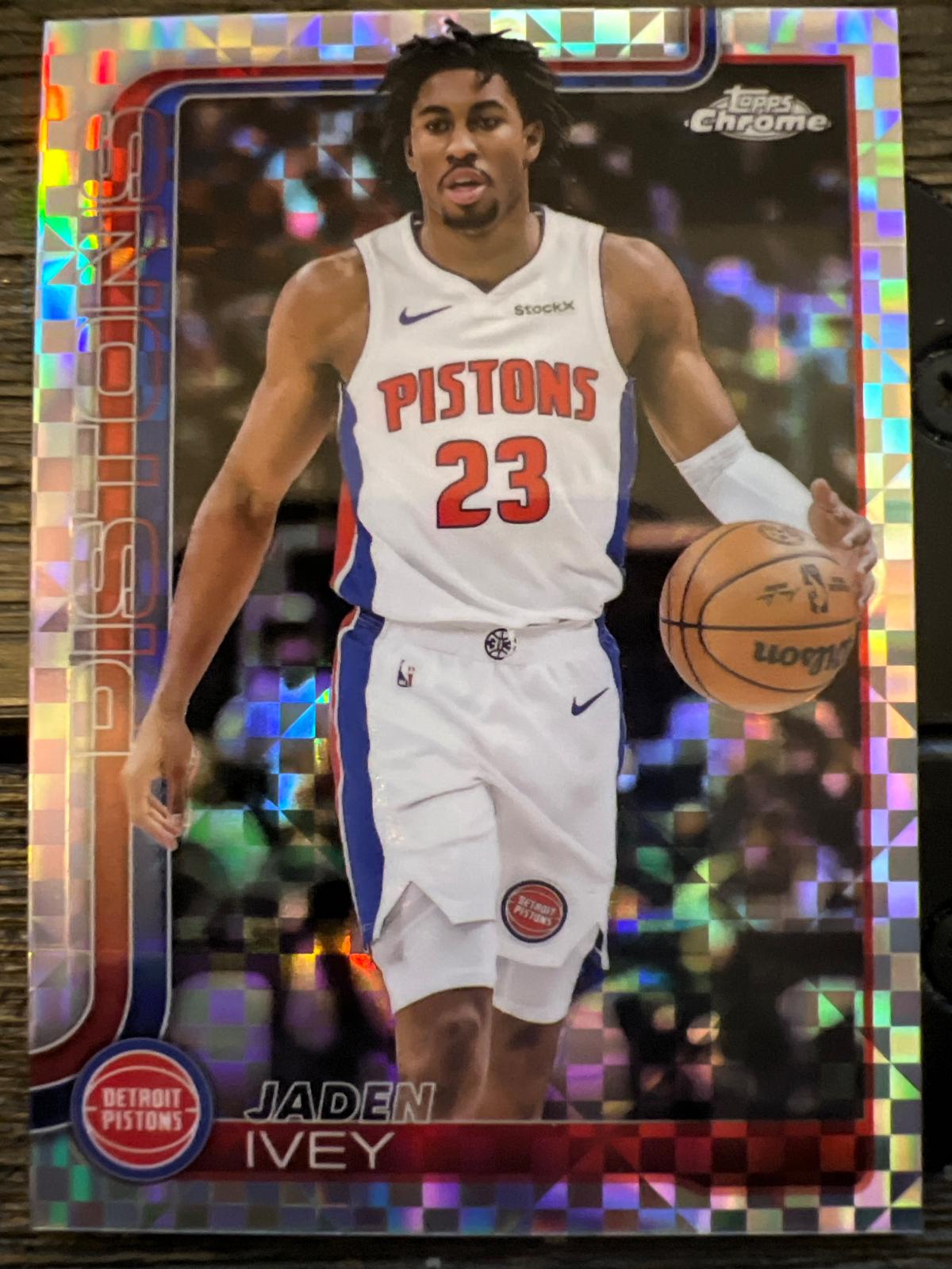 2025 Topps Chrome Jaden Ivey [X-Fractor] #61 card