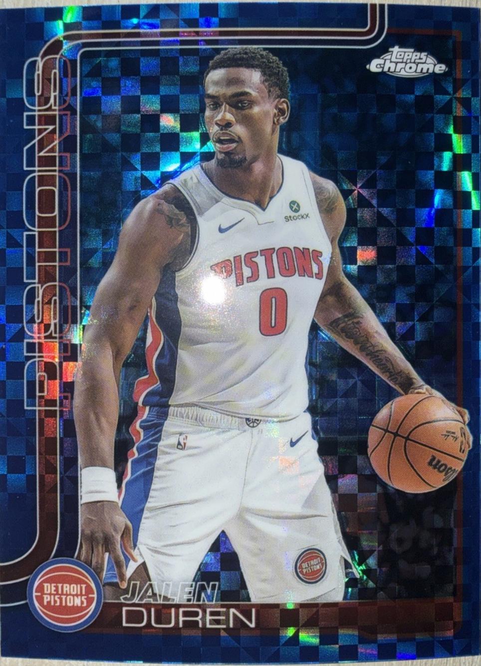 2025 Topps Chrome Jalen Duren [Blue X-Fractor] #57 card