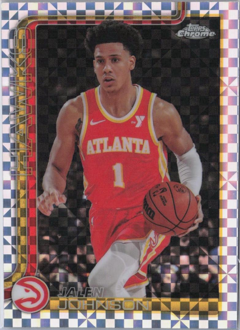 2025 Topps Chrome Jalen Johnson [X-Fractor] #56 card