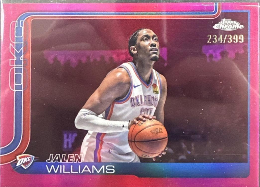 2025 Topps Chrome Jalen Williams [Magenta Refractor] #187 card