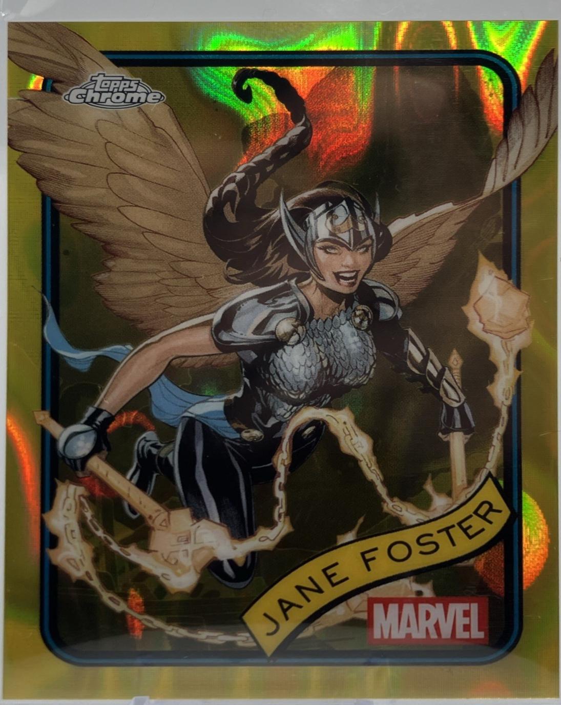 2025 Topps Chrome Jane Foster [Yellow Lava] #90 card