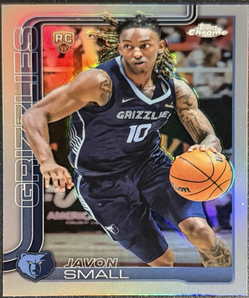 2025 Topps Chrome Javon Small [Basketball Refractor] #299 card