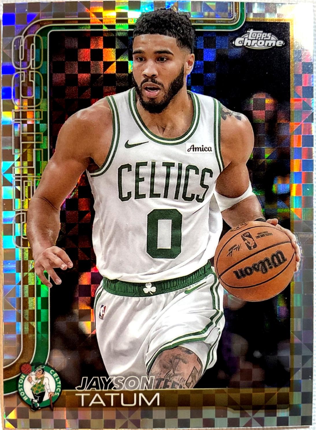 2025 Topps Chrome Jayson Tatum [X-Fractor] #49 card
