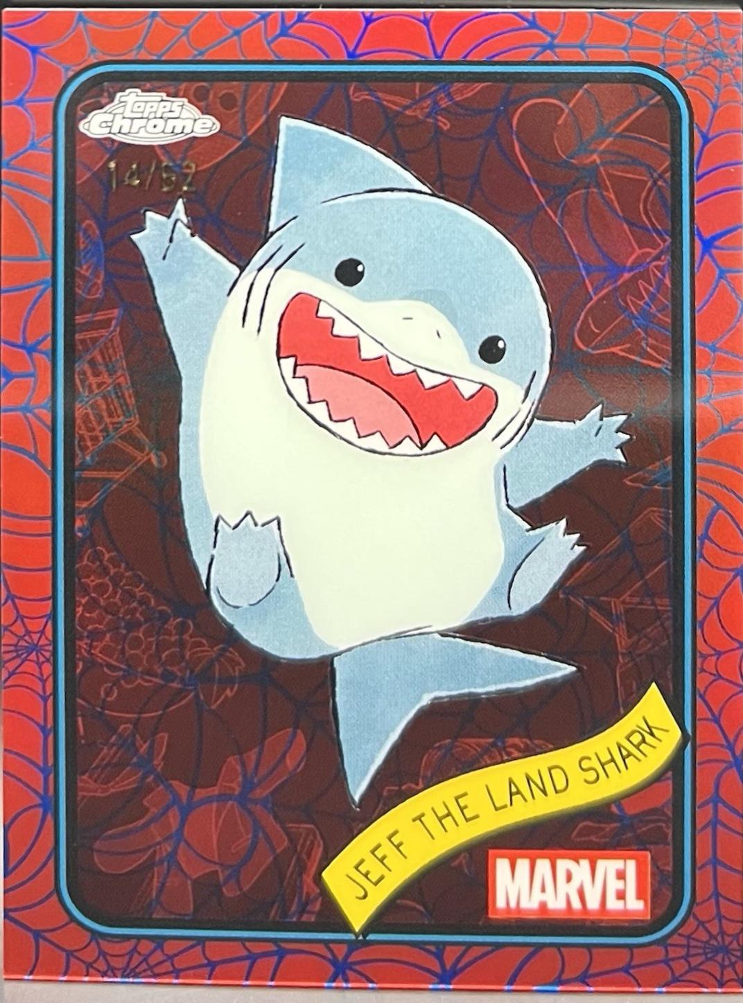 2025 Topps Chrome Jeff the Land Shark [Blue Red Web] #156 card