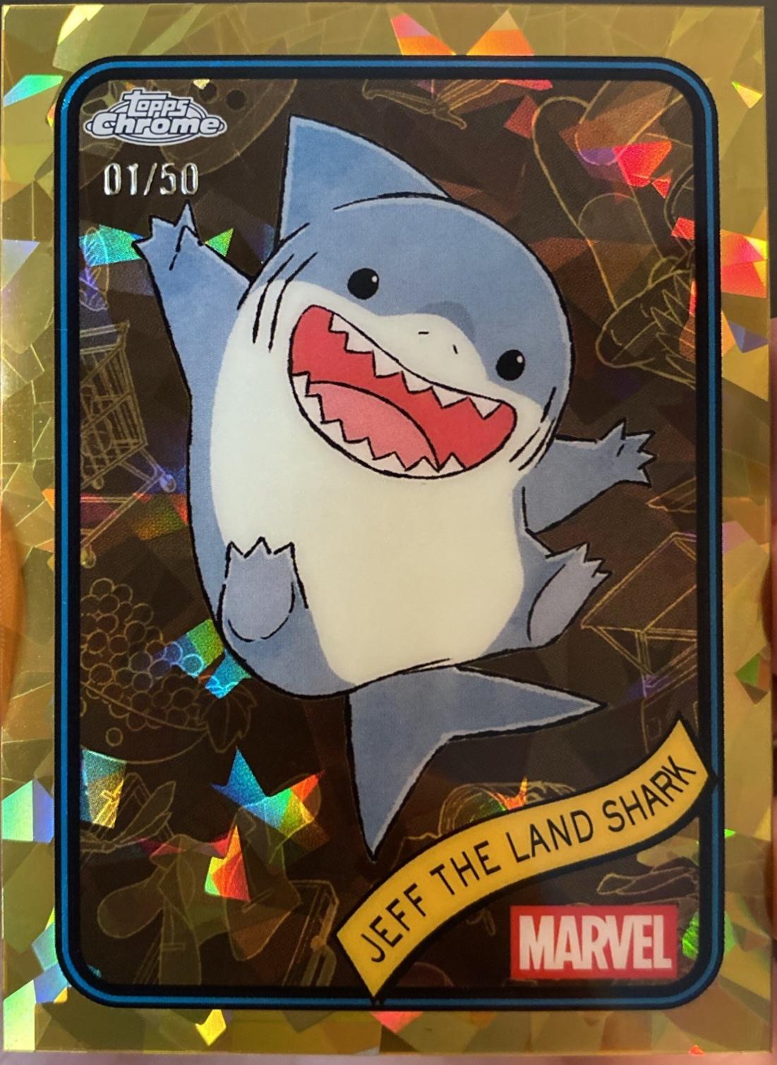 2025 Topps Chrome Jeff THE LAND Shark [Gold Sapphire] #156 card