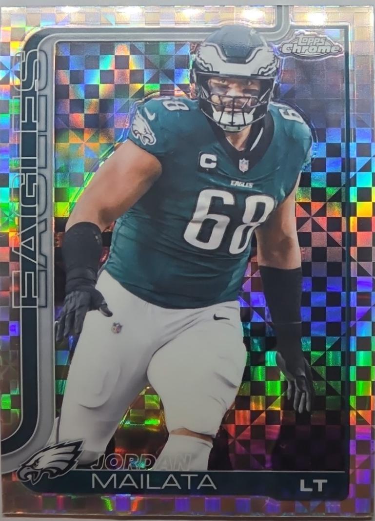 2025 Topps Chrome Jordan Mailata [X-Fractor] #245 card