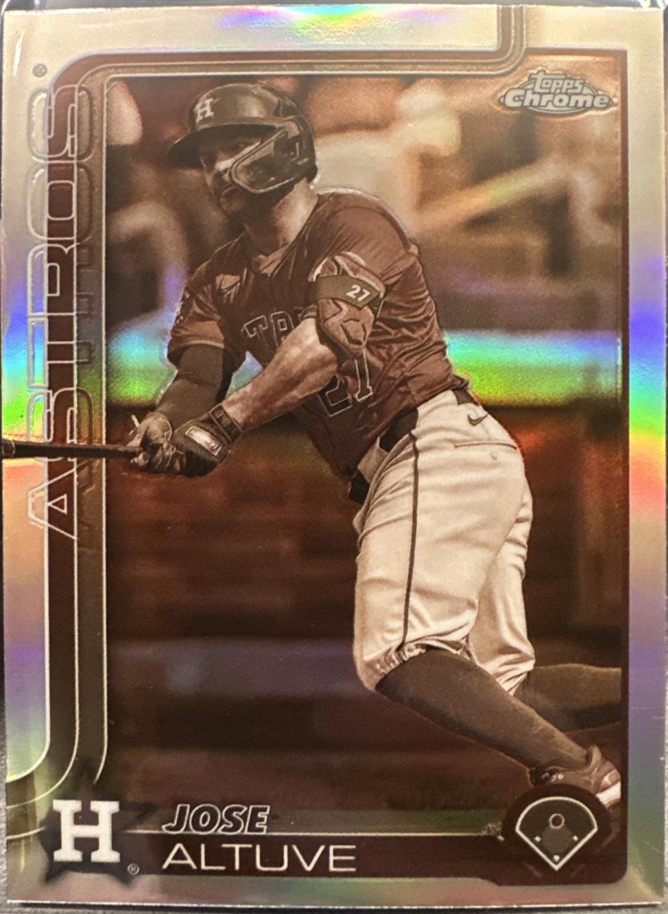 2025 Topps Chrome Jose Altuve [Sepia] #77 card