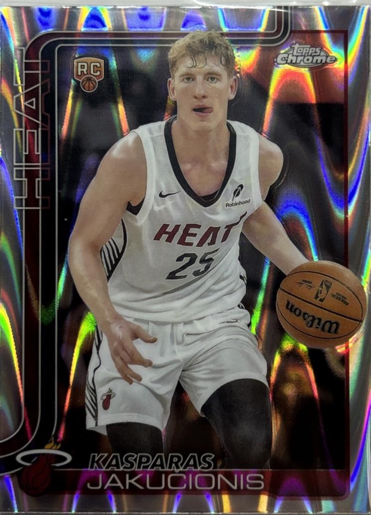 2025 Topps Chrome Kasparas Jakucionis [RayWave Refractor] #270 card