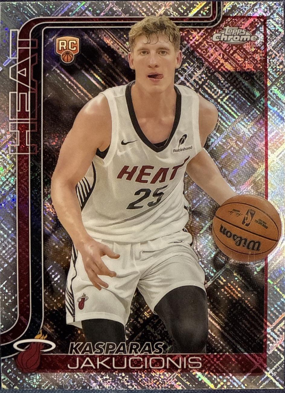 2025 Topps Chrome Kasparas Jakucionis [Skylight Refractor] #270 card