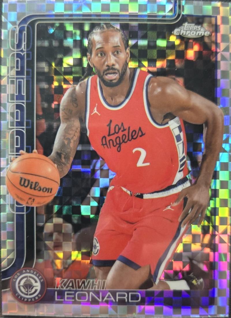 2025 Topps Chrome Kawhi Leonard [X-Fractor] #44 card