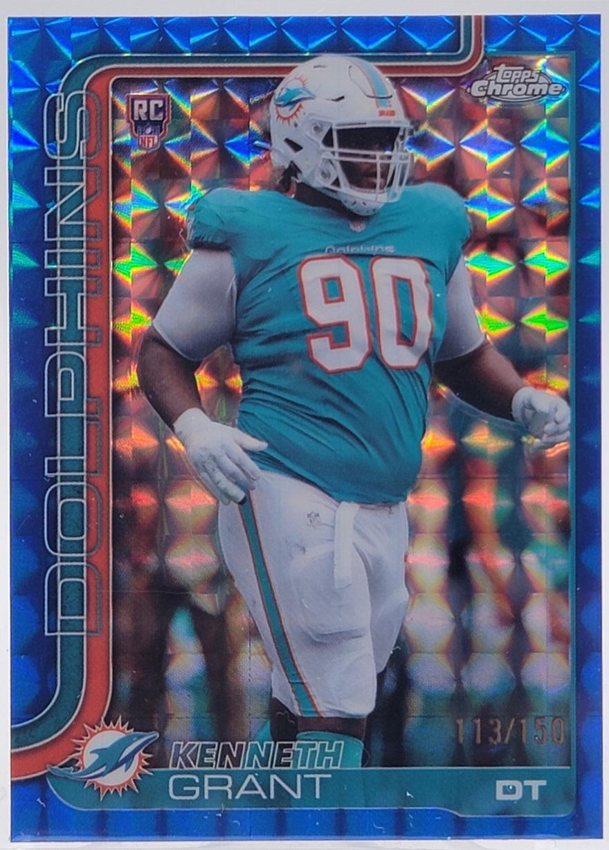 2025 Topps Chrome Kenneth Grant [Blue Geometric Refractor] #362 card