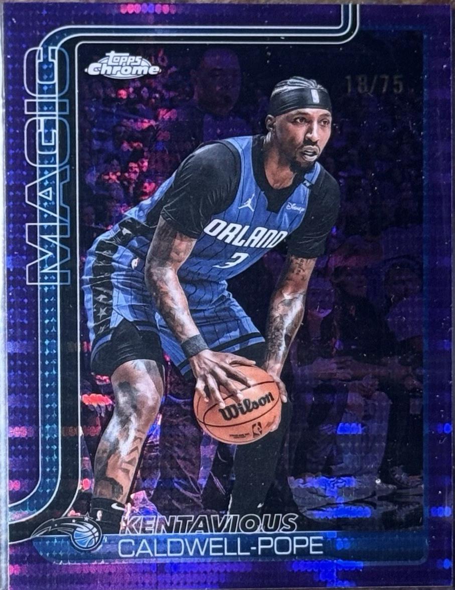2025 Topps Chrome Kentavious Caldwell-Pope [Pulsar Purple Refractor] #143 card