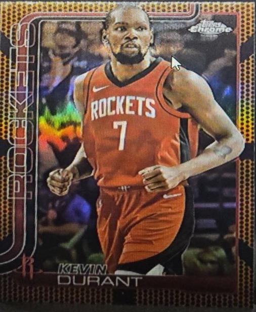 2025 Topps Chrome Kevin Durant [Basketball Refractor] #155 card