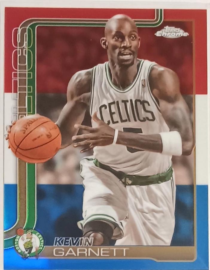 2025 Topps Chrome Kevin Garnett [Red White Blue Refractor] #247 card